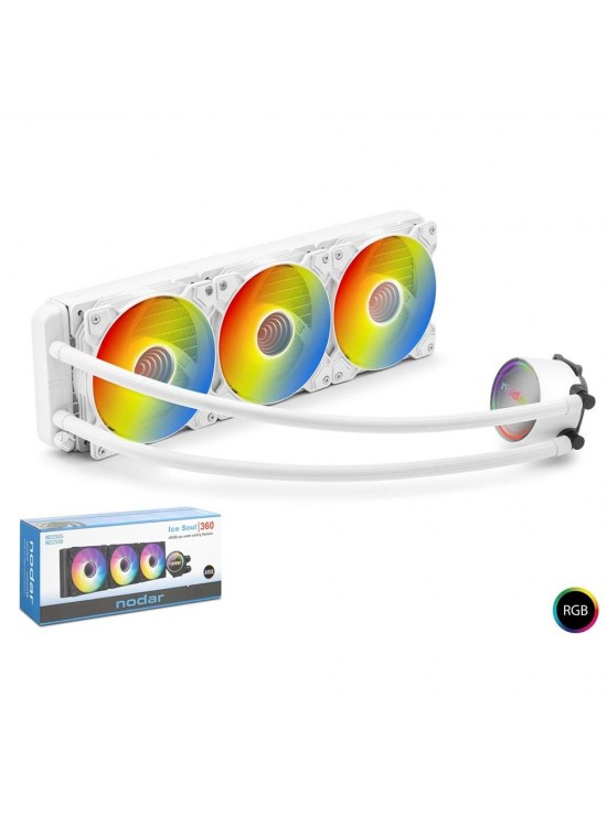 Nodar Nd2506 Sıvı Soğutma Fan 360 Argb 36Cm Beyaz