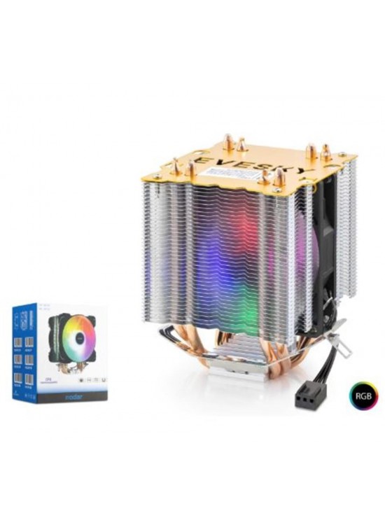 NODAR ND2604 CPU Kule Tipi İşlemci Soğutucu Çift Fanlı 90 mm RGB Siyah