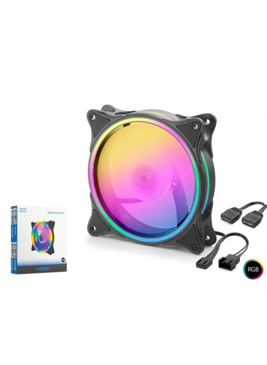 Nodar Nd2659 Kasa Fanı İç ve Dış parıltı Argb 12Cm Siyah