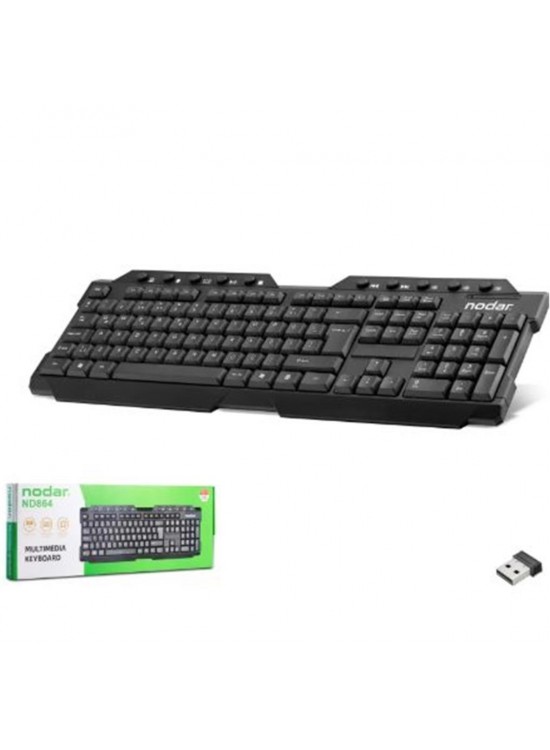 NODAR ND864 Kablosuz Multimedya Klavye Smart TV Uyumlu - Siyah
