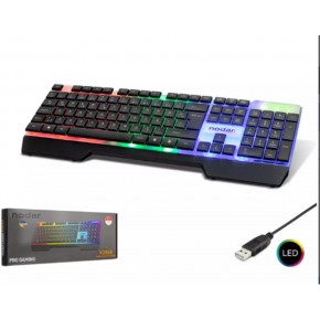 Nodar Nd868 Pro Kablolu Q Oyuncu Klavye Slim Rgb Siyah 105 Tuş 1,5mt Kablo Uzunluğu