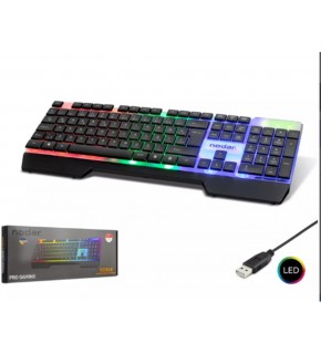 Nodar Nd868 Pro Kablolu Q Oyuncu Klavye Slim Rgb Siyah 105 Tuş 1,5mt Kablo Uzunluğu