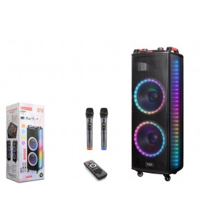 Nodar NDR1212S 12" Bluetooth Speaker Mikrofonlu Uzaktan Kumandalı 2x12" 400-330-1090MM