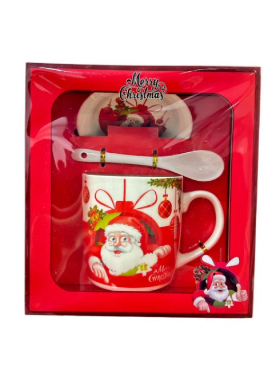 Noel Kupa Tabak Kaşık Kutulu - Biblo Noel Kupa Tabak Kaşık Kutulu - Biblo