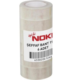 Noki Bant Şeffaf 19mmx33 m 6 Lı
