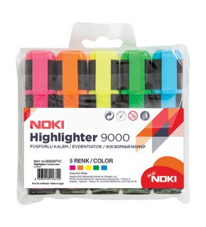 Noki Fosforlu Kalem Pastel 5 Li Pvc 9000P