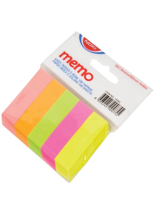 Noki İndeks 100 YP 15x50 5 Renk 12060 (1 Adet) Noki İndeks 100 YP 15x50 5 Renk 12060 (1 Adet)