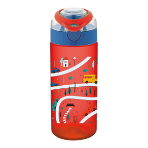 Noki Kıds Su Matarası Aparatlı Desenli 500 Ml (Karışık Renk 1 Adet)