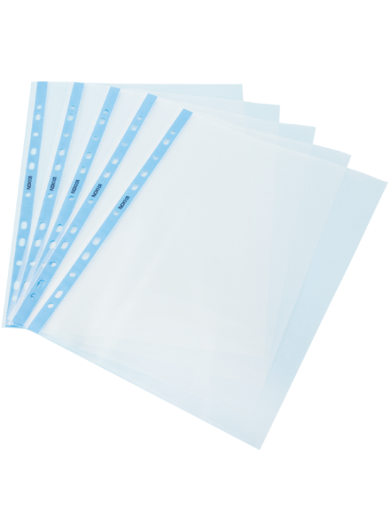 Noki Poşet Dosya Kristal Mavi Kenarlı 100 LÜ A4 4830CR