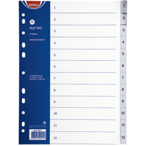 Noki Seperatör 1-12 Rakamlı Plastik A4 59212