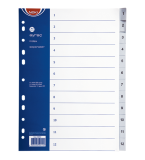 Noki Seperatör 1-12 Rakamlı Plastik A4 59212