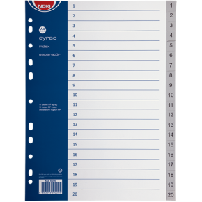 Noki Seperatör 1-20 Rakamlı Plastik A4 59220