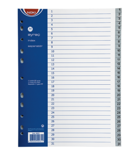 Noki Seperatör 1-31 Rakamlı Plastik A4 59231