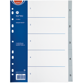 Noki Seperatör 1-5 Rakamlı Plastik A4 59205