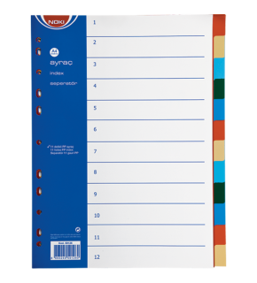 Noki Seperatör 12 Renkli Plastik A4 59126