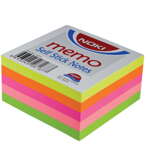 Noki Yapışkanlı Not Kağıdı 400 YP 75x75 5 Neon Renkler 12012 (1 Adet)