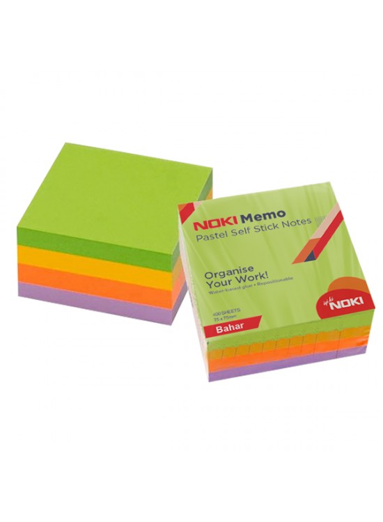 Noki Yapışkanlı Not Kağıdı Küp 400 Syf 75x75 Pastel Bahar 12013-11 Noki Yapışkanlı Not Kağıdı Küp 400 Syf 75x75 Pastel Bahar 12013-11
