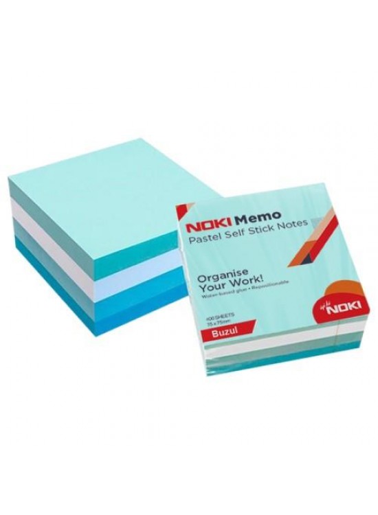 Noki Yapışkanlı Not Kağıdı Küp 400 Syf 75x75 Pastel Buz 12013-33