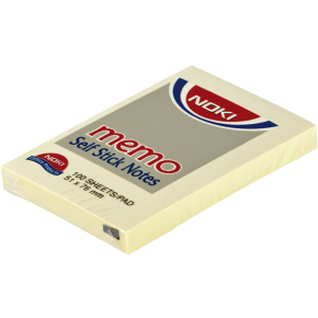 Noki Yapışkanlı Not Kağıdı Memo 100 YP 51x75 Sarı 12006 (1 Adet)