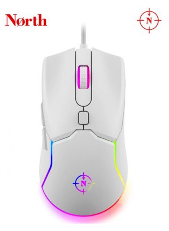 North Air White RGB Kablolu Profesyonel Oyuncu Mouse