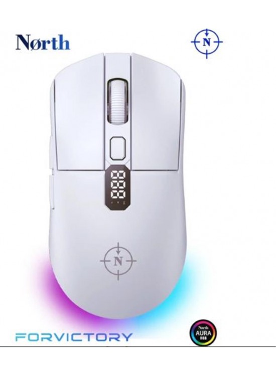 North Odin Pro WL Beyaz 26K DPI 750 IPS 70G UltraLight RGB Kablosuz Gaming Mouse
