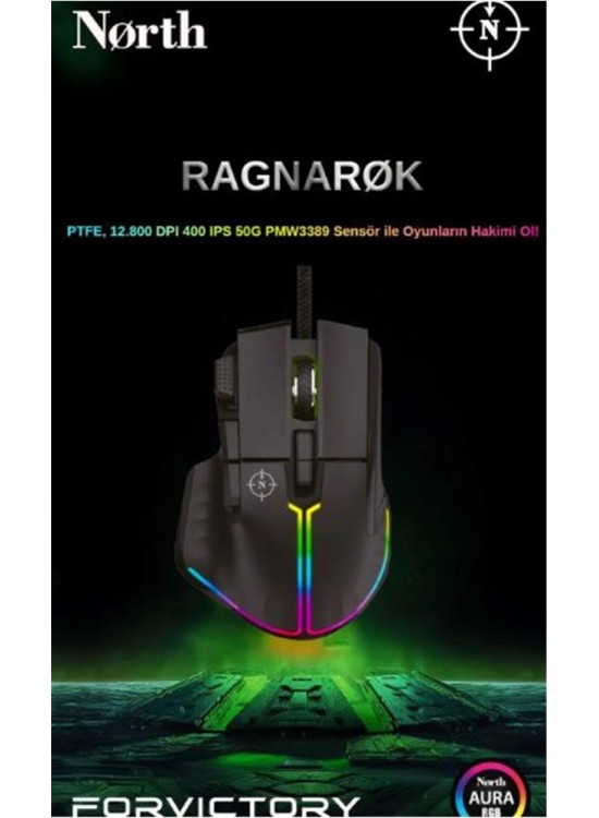 North Odin Pro WL Siyah 26K DPI 750 IPS 70G UltraLight RGB Kablosuz Gaming Mouse North Odin Pro WL Siyah 26K DPI 750 IPS 70G UltraLight RGB Kablosuz Gaming Mouse
