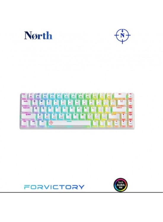 North Odin Pro WL68 LightCore Kablosuz Bluetooth RGB Red Switch Türkçe Beyaz Mekanik Gaming Klavye North Odin Pro WL68 LightCore Kablosuz Bluetooth RGB Red Switch Türkçe Beyaz Mekanik Gaming Klavye