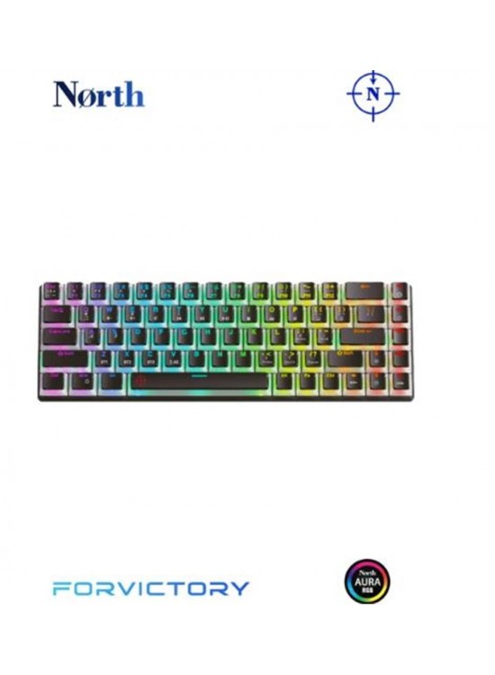 North Odin Pro WL68 LightCore Kablosuz Bluetooth RGB Red Switch Türkçe Siyah Mekanik Gaming Klavye North Odin Pro WL68 LightCore Kablosuz Bluetooth RGB Red Switch Türkçe Siyah Mekanik Gaming Klavye