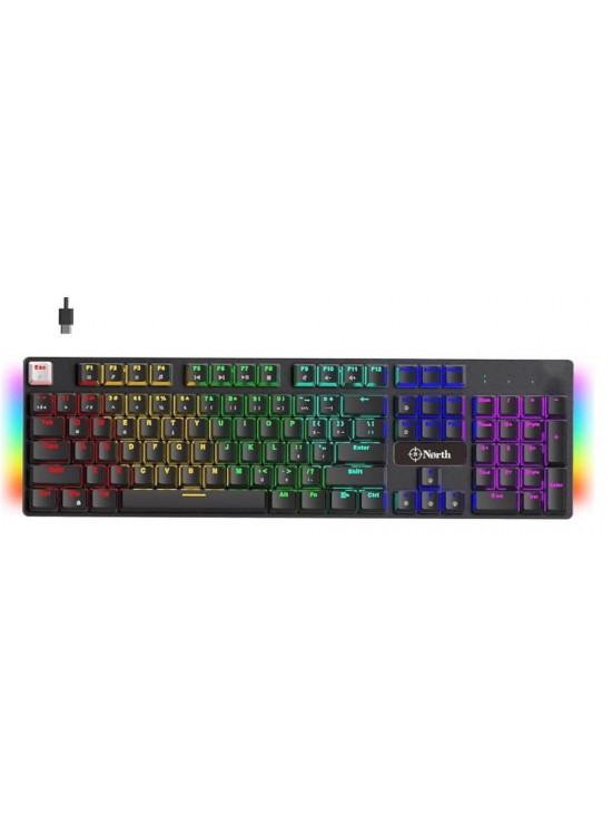 North Shield Blue Switch Türkçe Q RGB Mekanik Gaming Klavye North Shield Blue Switch Türkçe Q RGB Mekanik Gaming Klavye