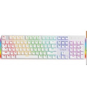 North Shield White Red Switch Türkçe Q RGB Beyaz Mekanik Gaming Klavye