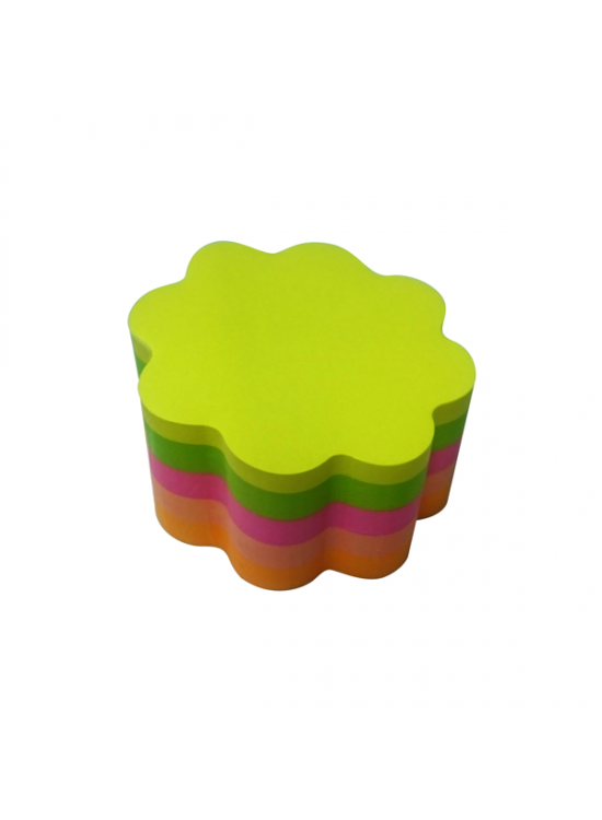 Notix Yapışkanlı Not Kağıt Neon 5 Renk Çiçek 250 YP N-5R-Ç (1 Adet)