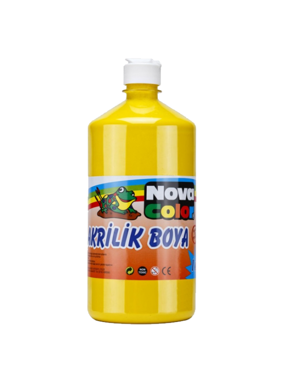 Nova Color Akrilik Boya 1 KG Sarı NC-221 Nova Color Akrilik Boya 1 KG Sarı NC-221