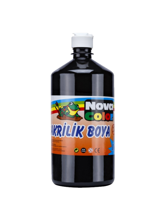 Nova Color Akrilik Boya 1 KG Siyah NC-226 Nova Color Akrilik Boya 1 KG Siyah NC-226