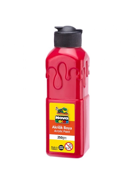 Nova Color Akrilik Boya 250 GR Kırmızı NC-3011