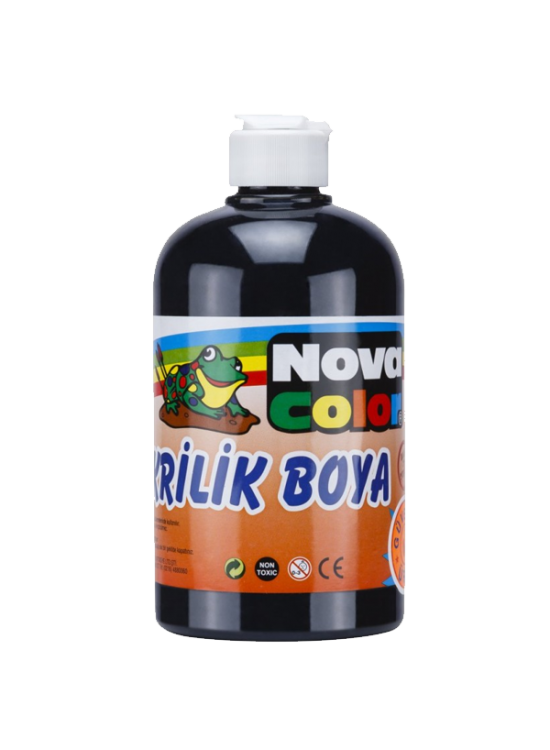 Nova Color Akrilik Boya 500 GR Siyah NC-386 Nova Color Akrilik Boya 500 GR Siyah NC-386