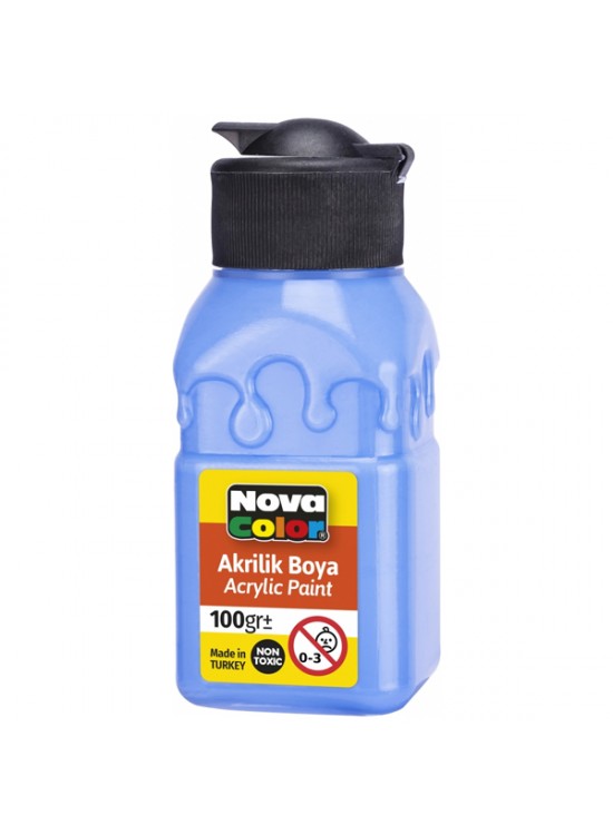 Nova Color Akrilik Boya Şişe 100 CC Açık Mavi NC-2020