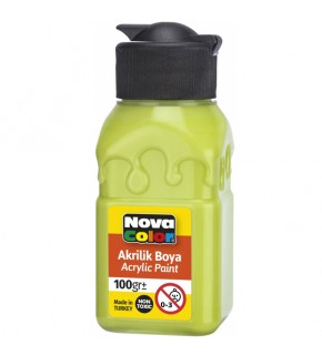 Nova Color Akrilik Boya Şişe 100 CC Fıstık Yeşili Nc-2027