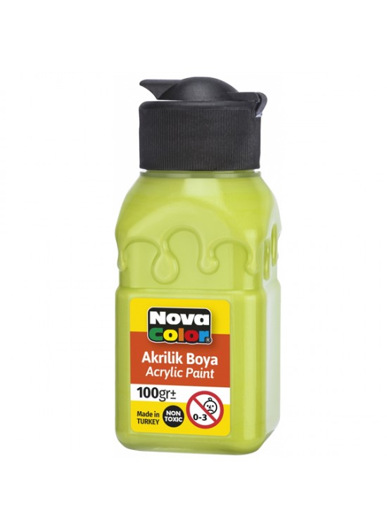 Nova Color Akrilik Boya Şişe 100 CC Fıstık Yeşili Nc-2027