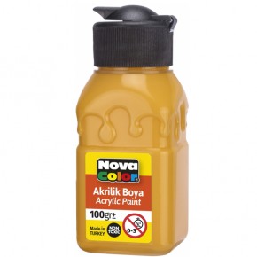 Nova Color Akrilik Boya Şişe 100 CC Güneş Sarısı NC-2022