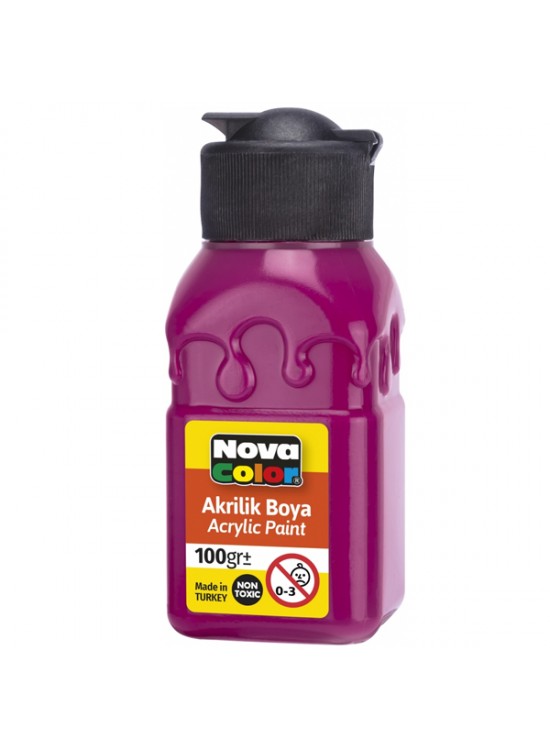 Nova Color Akrilik Boya Şişe 100 CC Magenta Kırmızı Nc-2024 Nova Color Akrilik Boya Şişe 100 CC Magenta Kırmızı Nc-2024