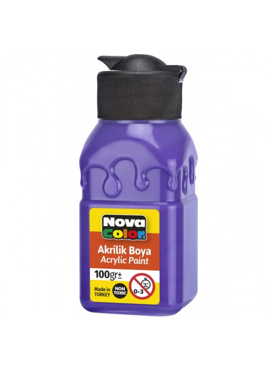 Nova Color Akrilik Boya Şişe 100 CC Mor Nc-2018 Nova Color Akrilik Boya Şişe 100 CC Mor Nc-2018