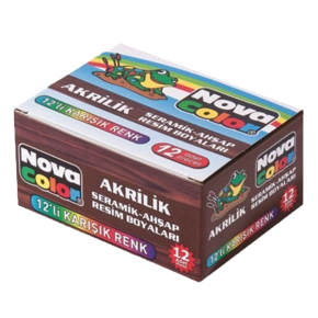 Nova Color Akrilik Boya Şişe 30 CC 12 Renk NC-179