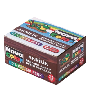 Nova Color Akrilik Boya Şişe 30 CC 12 Renk NC-179