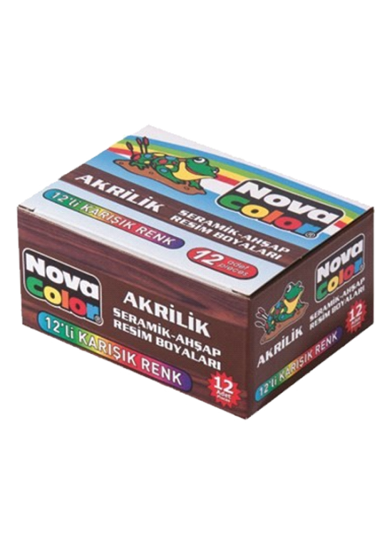 Nova Color Akrilik Boya Şişe 30 CC 12 Renk NC-179