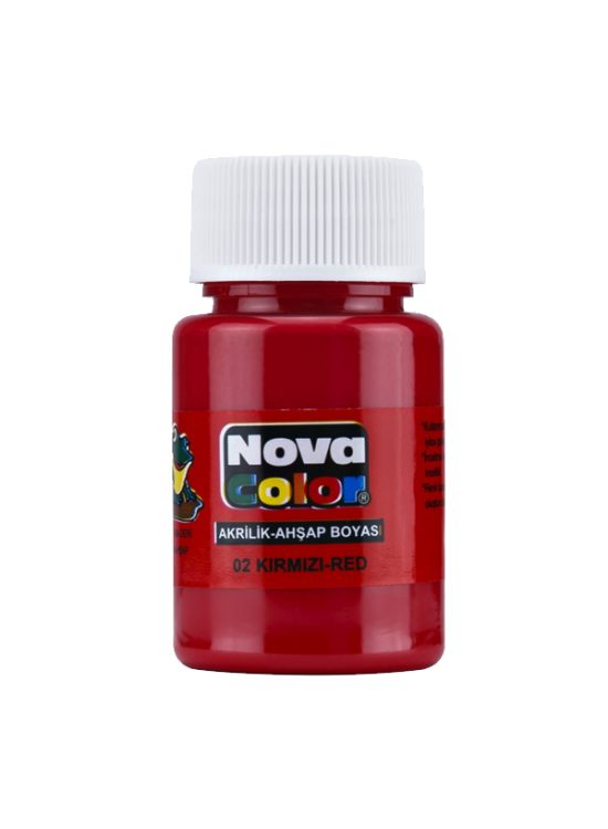 Nova Color Akrilik Boya Şişe 30 CC Kırmızı NC-170 (1 Adet)