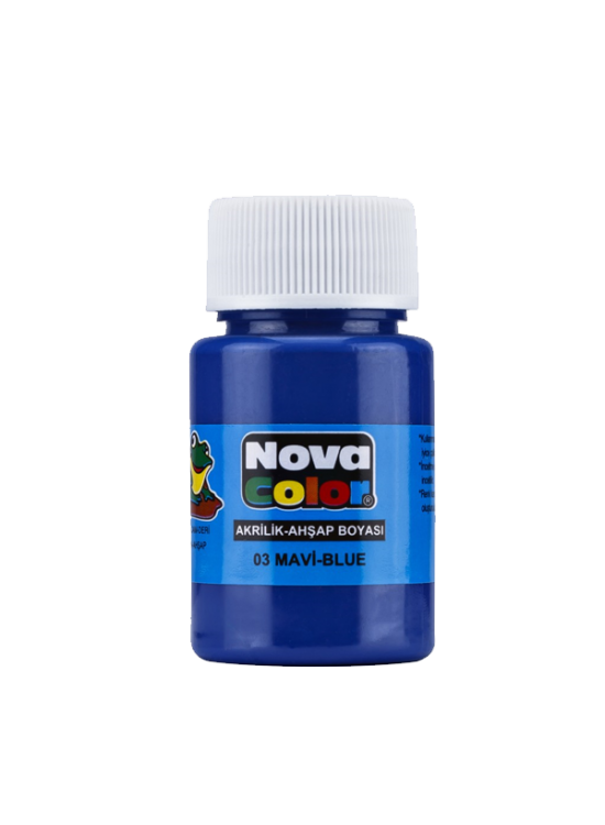 Nova Color Akrilik Boya Şişe 30 CC Mavi NC-171 (1 Adet)