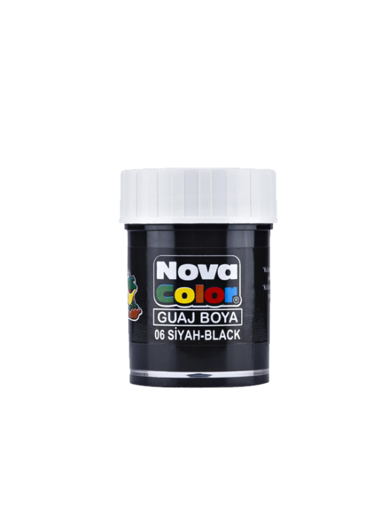 Nova Color Guaj Boya Şişe Siyah NC-108 (1 Adet) Nova Color Guaj Boya Şişe Siyah NC-108 (1 Adet)