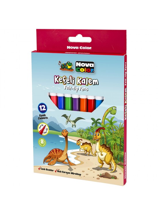 Nova Color Keçeli Kalem 12 Li NC-871