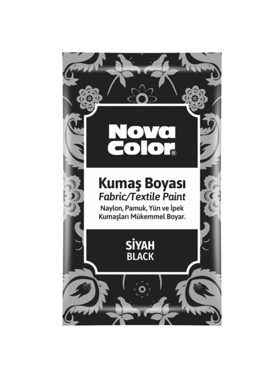 Nova Color Kumaş Boyası Toz 12 GR Siyah Nc-904 (1 Adet)