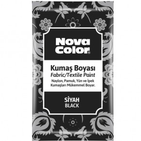 Nova Color Kumaş Boyası Toz 12 GR Siyah Nc-904 (1 Adet)